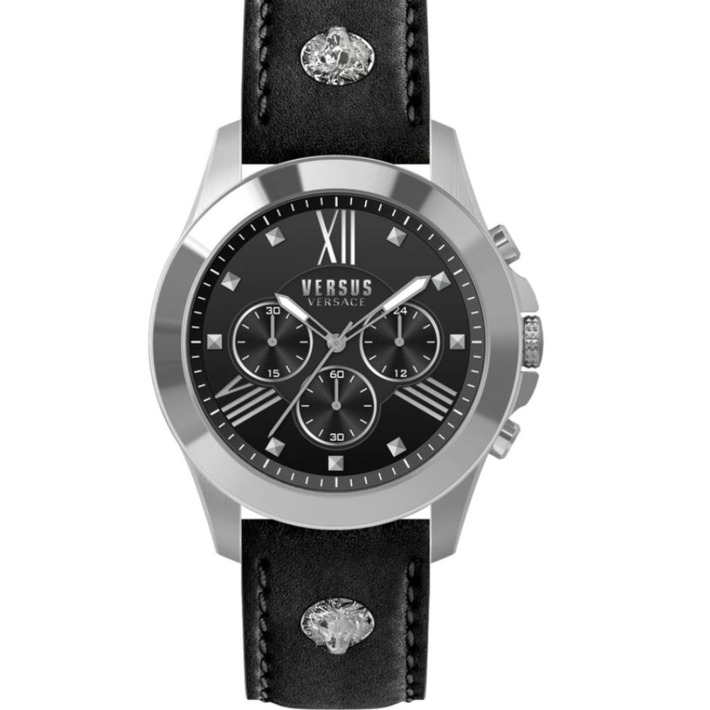 Versace Versus 44mm Black & Silver Watch